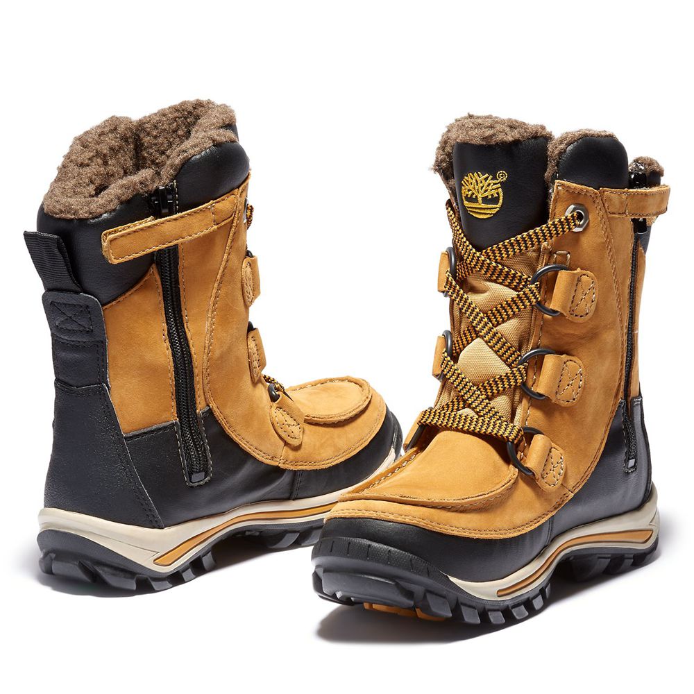 Timberland Μποτες Χιονιού Παιδικα Καφε/Μαυρα - Junior Chillberg Waterproof - Greece 8670159-VK